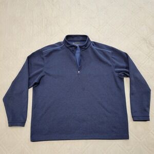 Pebble‎ Beach Men's Dry-Luxe Performance 1/4 Zip Long-Sleeve Blue men's XL